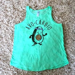 “Avo-cardio” mint justice tank top